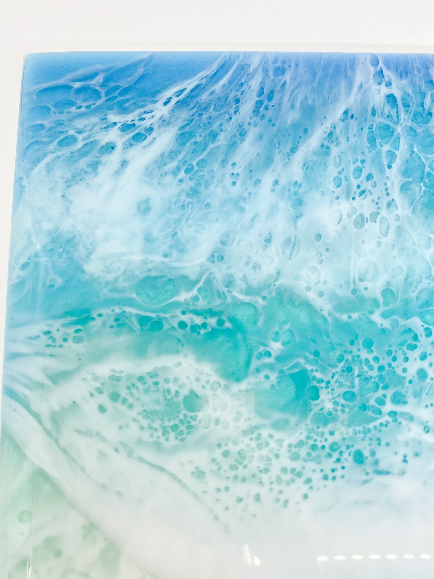 CUSTOM ORDER Beach Painting, Resin Ocean Art, Washing Waves, Home Decor, Abstract Art, Wall Art