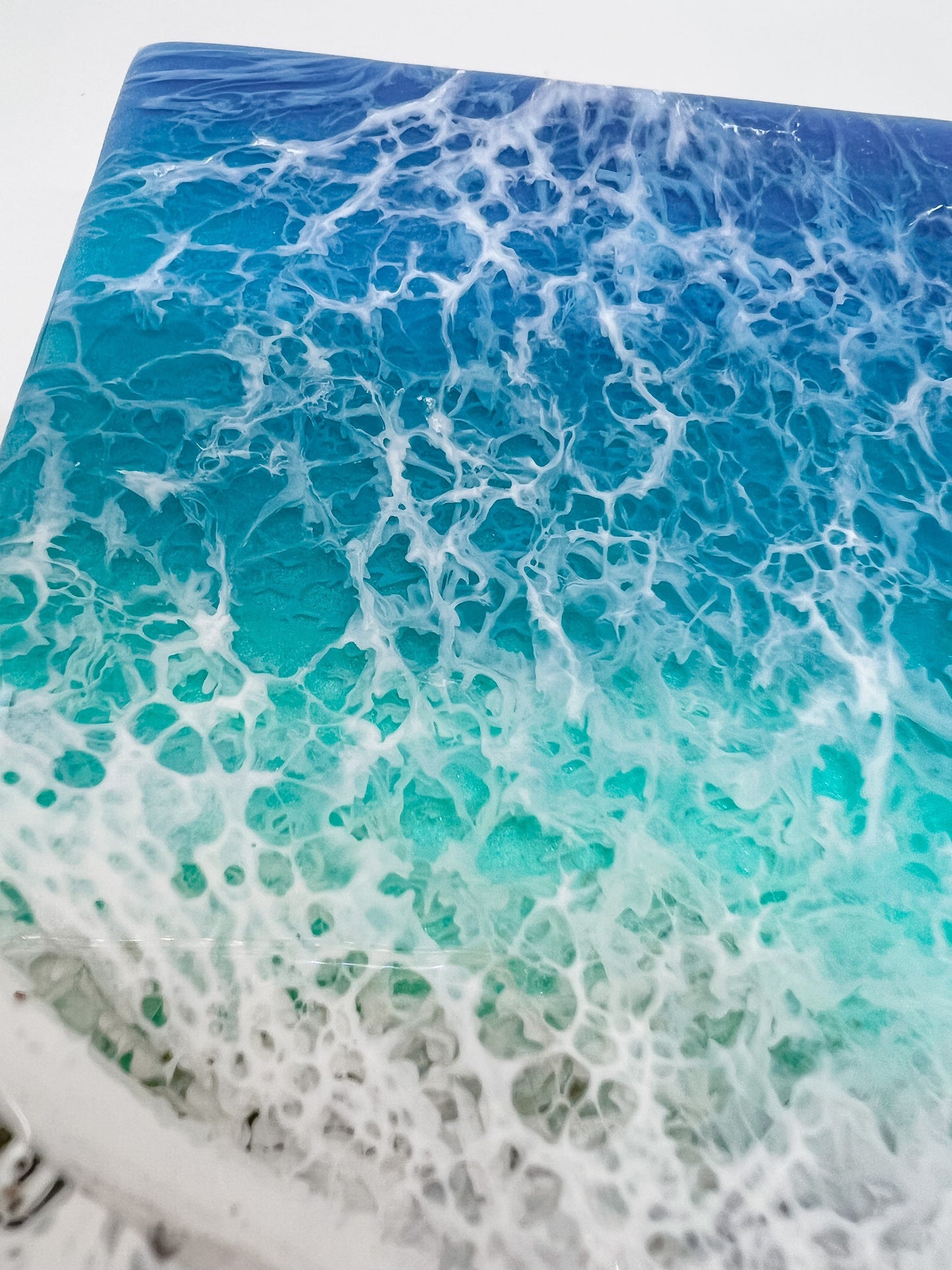 Memorial Beach Painting with Ashes, Resin Ocean Art, Pet Memorial, Custom Order