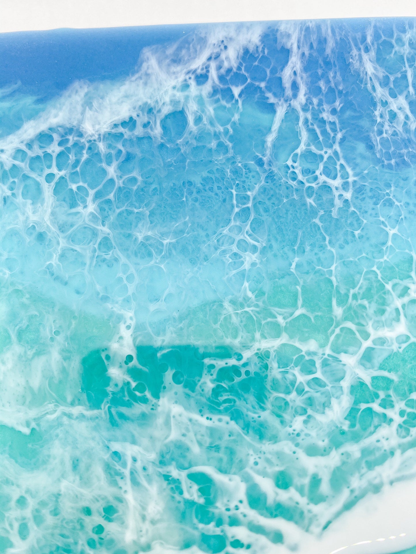CUSTOM ORDER Beach Painting, Resin Ocean Art, Washing Waves, Home Decor, Abstract Art, Wall Art