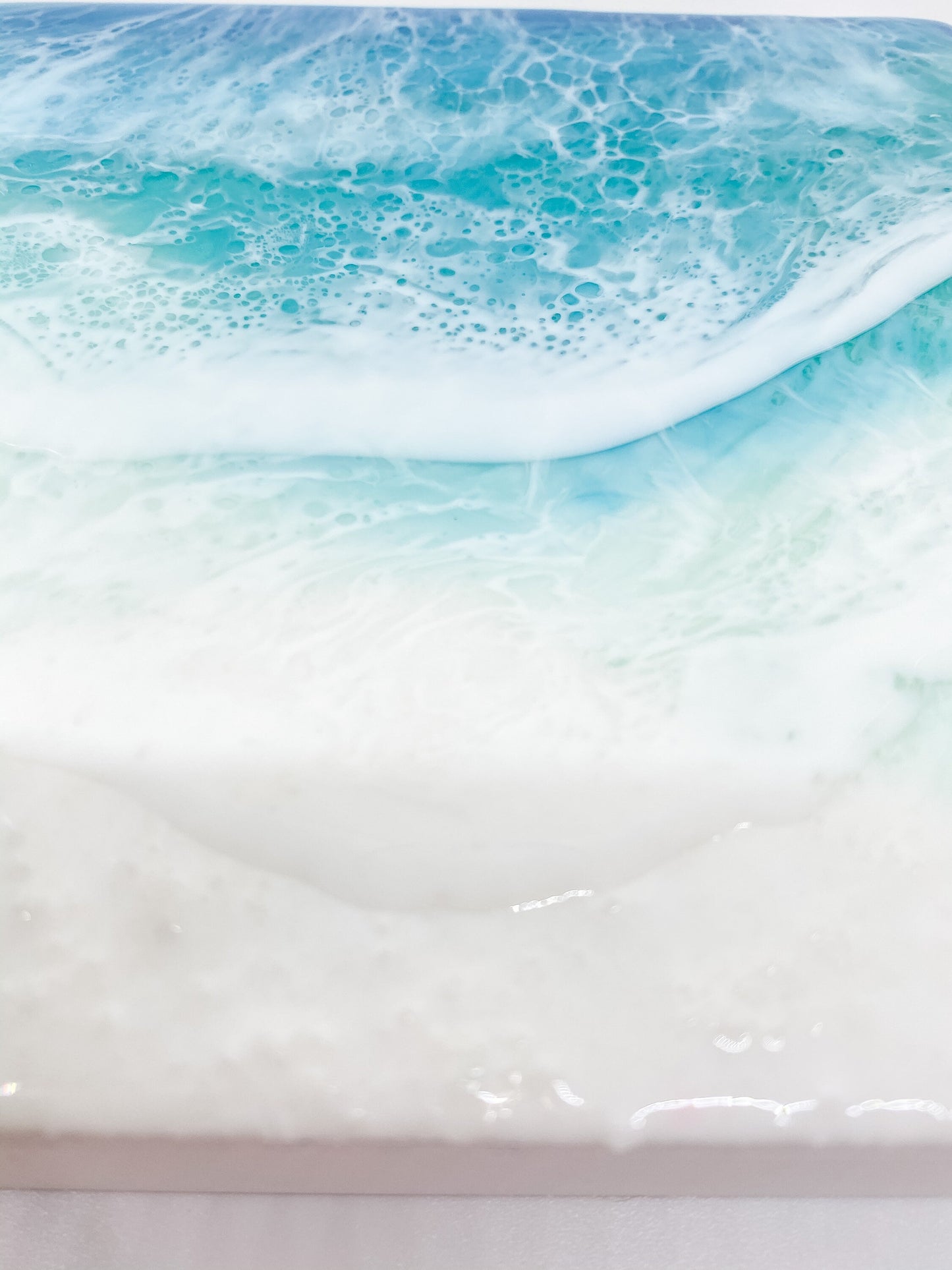 CUSTOM ORDER Beach Painting, Resin Ocean Art, Washing Waves, Home Decor, Abstract Art, Wall Art