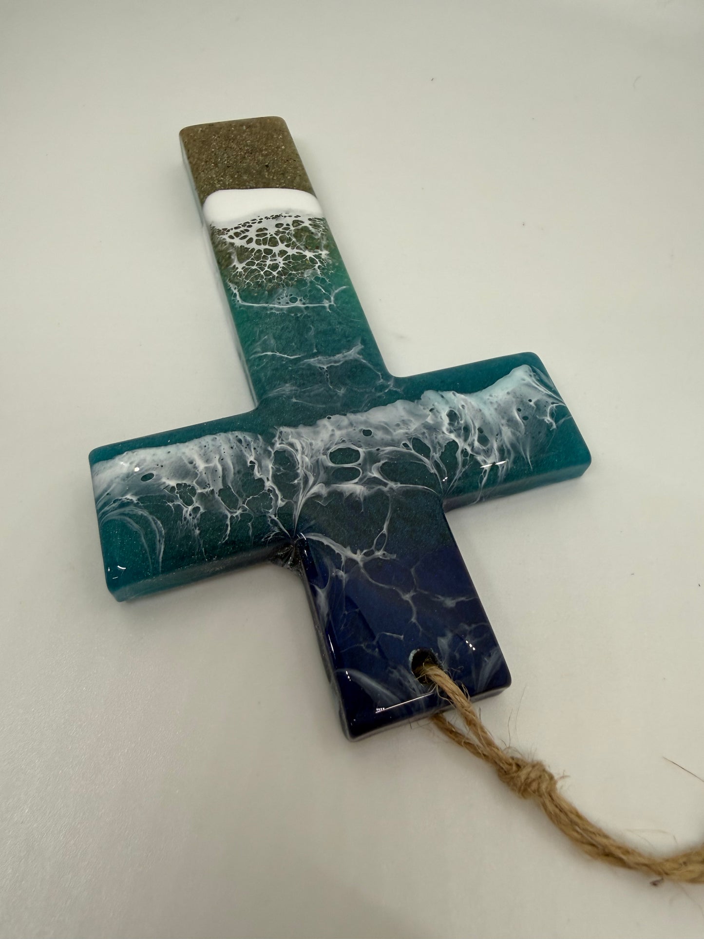 Memorial Resin Cross with Ashes, Custom Order