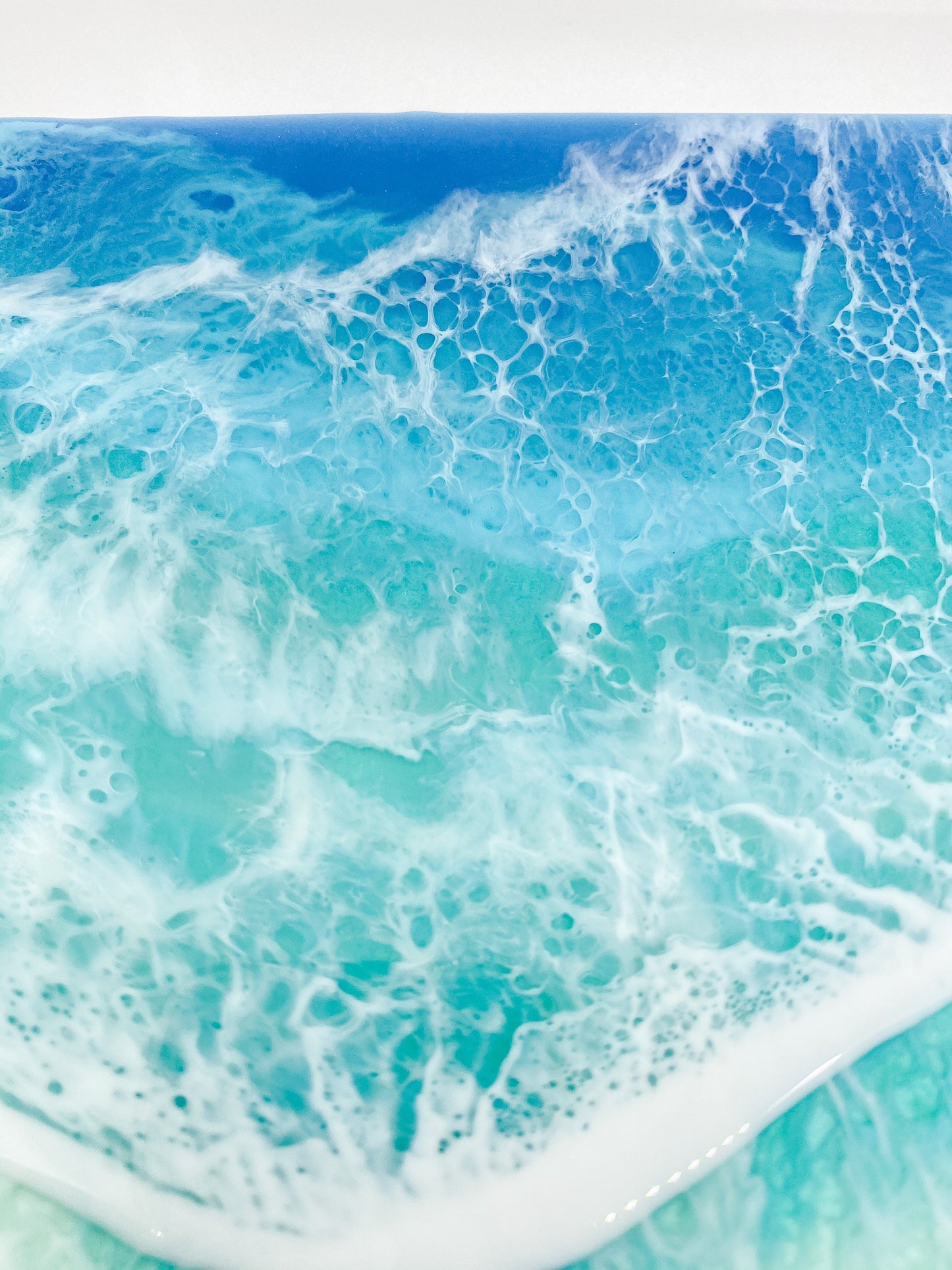 CUSTOM ORDER Beach Painting, Resin Ocean Art, Washing Waves, Home Decor, Abstract Art, Wall Art