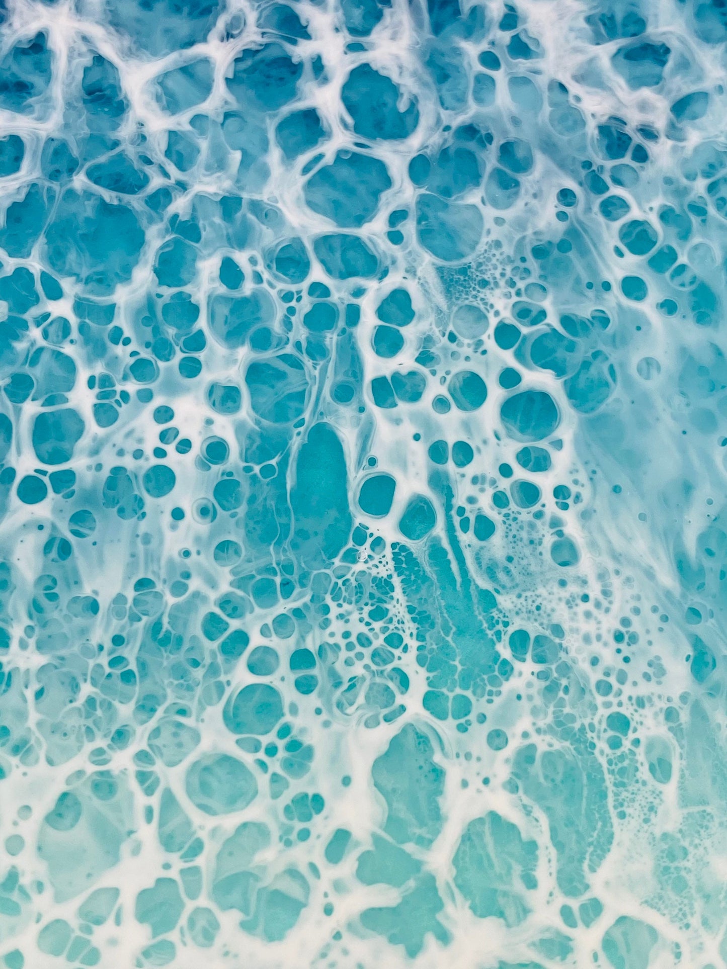 CUSTOM ORDER Beach Painting, Resin Ocean Art, Washing Waves, Home Decor, Abstract Art, Wall Art