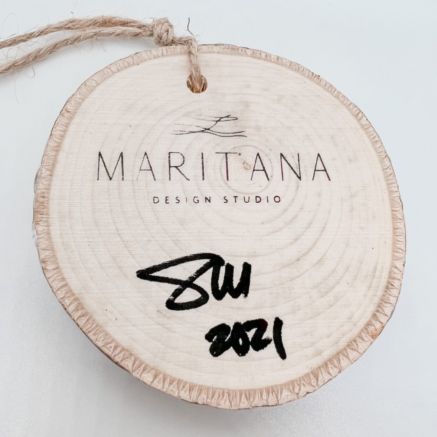 Christmas Ornaments, Wood Beach Ornaments made in resin with washing waves